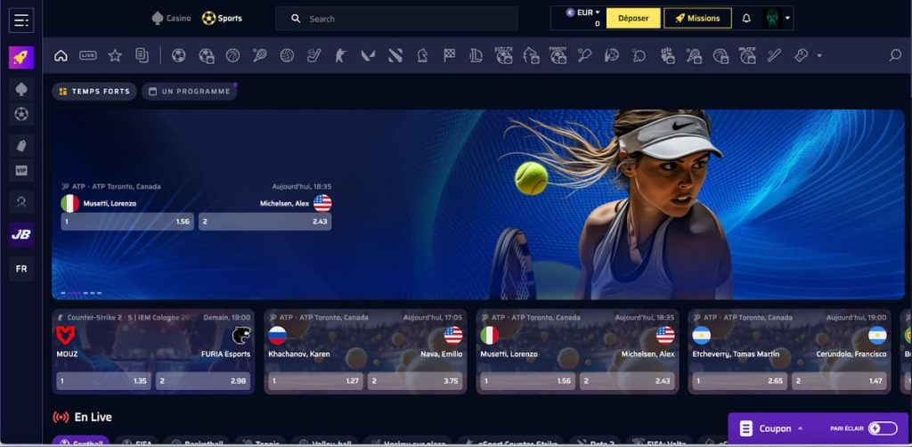 Justbit Casino paris sportifs